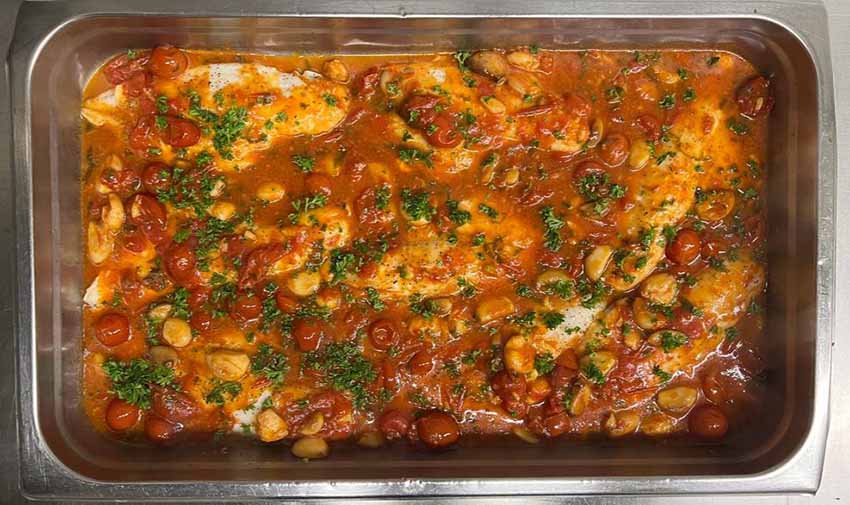 Haddock w/ Roasted Garlic Tomato sauce